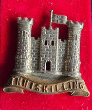 6th Inniskilling Dragoons. British Military Bi metal Badge with Slider