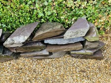 Approx 30 Large Pieces Of Decorative Blue Slate Various Sizes