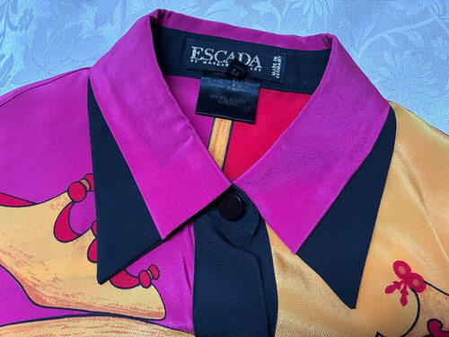 Escada silk blouse fuchsia - silk, in