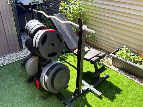 Home gym 145kg weight set - gym,