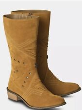 Joe Browns Tan Brick Lane Suede MIDI Boots Size 4 Brand New