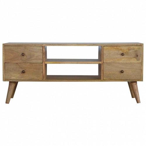 Solid wood drawers media tv - wood,
