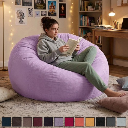 Faux suede bean bags - bags, jumbo