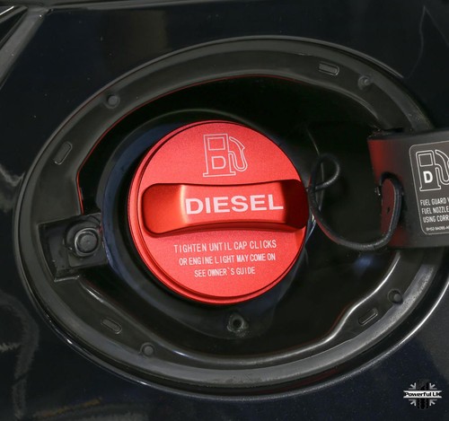 Diesel fuel cap - fuel, in