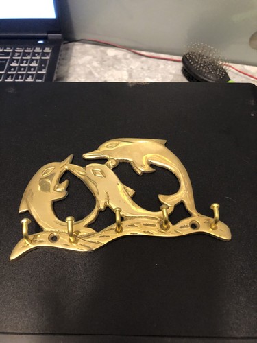 Vintage brass dolphin - vintage,