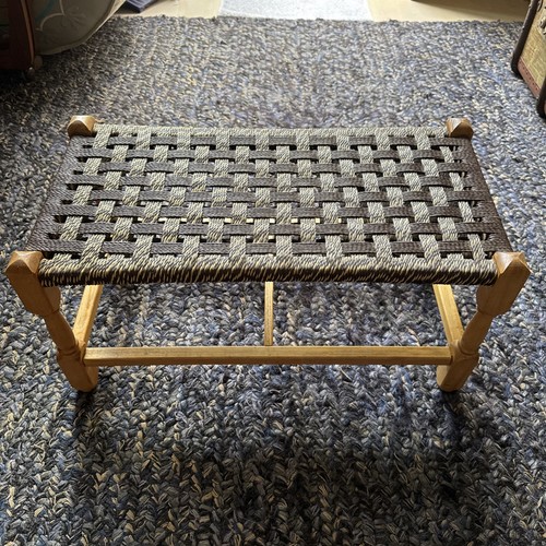 Vintage woven bench - vintage,