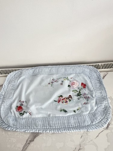 Vintage embroidered light blue - embroidered,