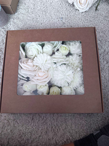 White foam artificial rose - foam,