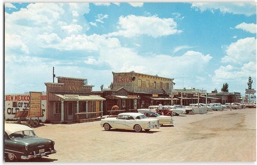 Longhorn ranch roadside - longhorn, 1950s