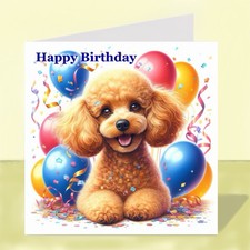 Miniature Poodle Dog Birthday