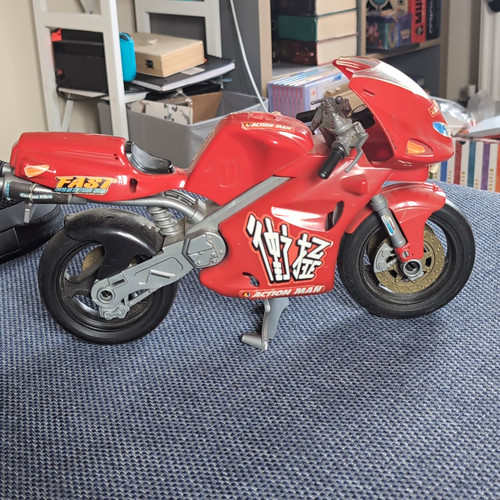 Action man red motorbike - red,