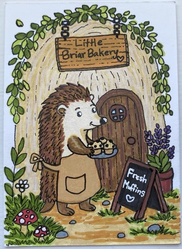 Original aceo art little briar - original,