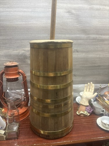 Vintage wooden butter - , churn