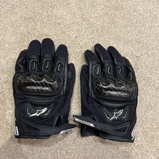Men's Alpinestars SMX-2 AIR CARBON V2 size medium Black Motorcycle Gloves 