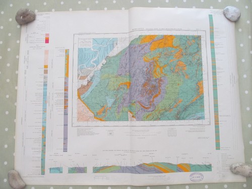 Vintage geological map - geological,