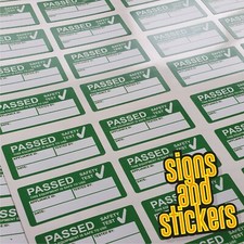 100 PAT Test Pass stickers label passed, waterproof not cheap paper ones +