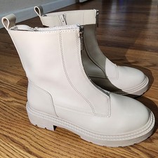 Zara Leather Chelsea Boots Lug