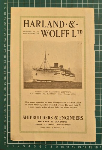 1937 harland wolff ship - harland,