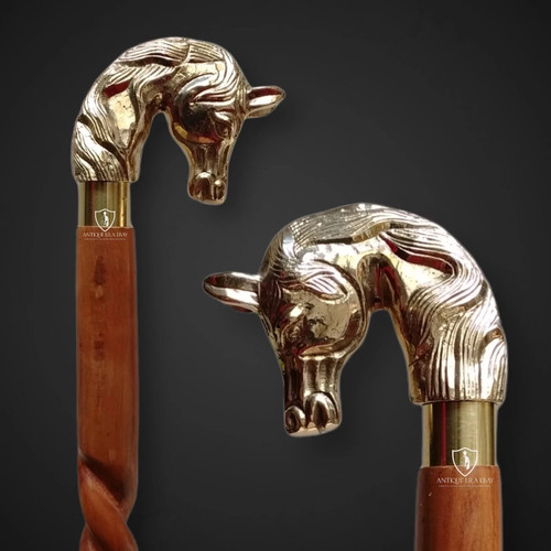 Horse head handle brass - horse,