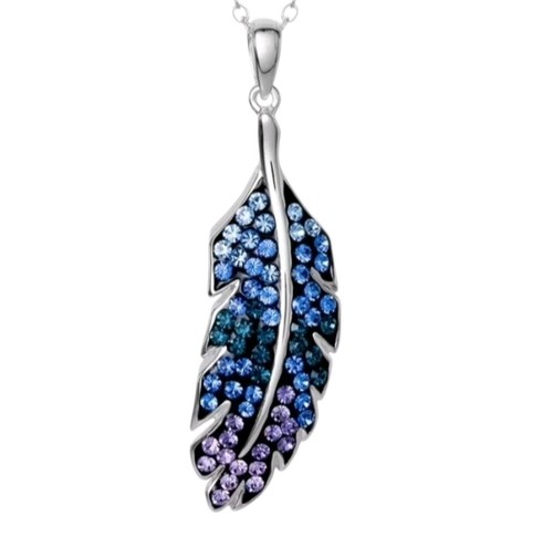 Feather leaf genuine crystal - leaf,