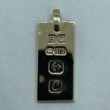 Vintage 9ct Yellow Gold Ingot Pendant 