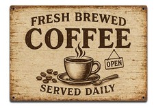 Vintage Coffee Metal Sign