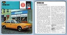 Tatra 613 - 1977 - GT & Production Edito Service #33-13 Auto Rally Card