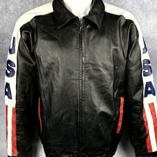 Vintage USA Flag Leather