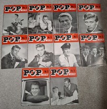 Pop Weekly Lot of 10 Magazines NO.5-14 1962. Elvis, Cliff Etc. FREE DELIVERY