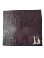 Vintage Faux Croc Leather Backgammon Set Board Game Complete with Pieces Dice