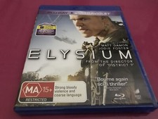 Elysium Blu-Ray Matt Damon Jodie Foster ULTRAVIOLET CODE IS NOT INCLUDED