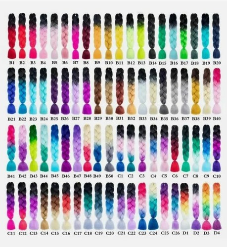 Braiding ombre rainbow - 24",