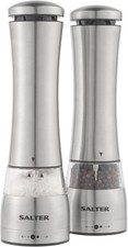 Salter BW11847EU7 Electric Salt & Pepper Mill Set – One Hand Push Button Operati