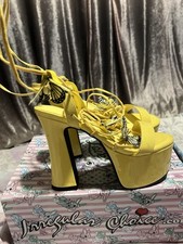 Sugar Thrillz Size 4 Lace Up Butterfly Platform Heels