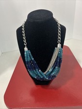 Vtg Unsigned Multi Strand Blue