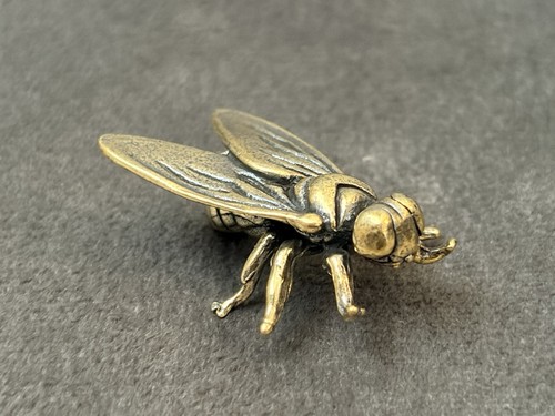Solid brass house fly - brass,
