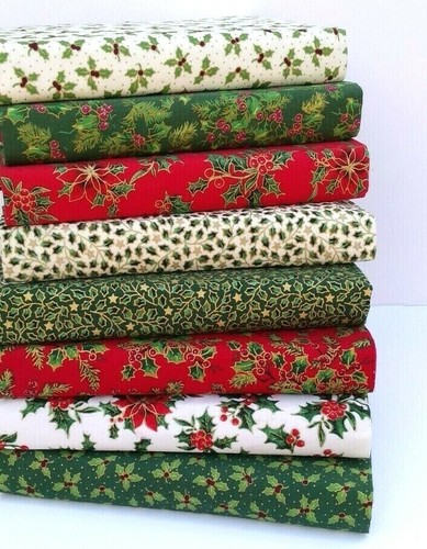 Christmas cotton fabric bundle - cotton,