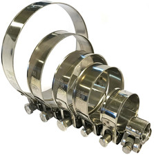 W4 Stainless Steel T Bolt Hose Clamps - Heavy Duty Clips Silicone Rubber Exhaust