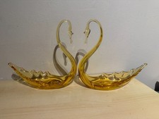 2 x vintage Whitefriars Glass