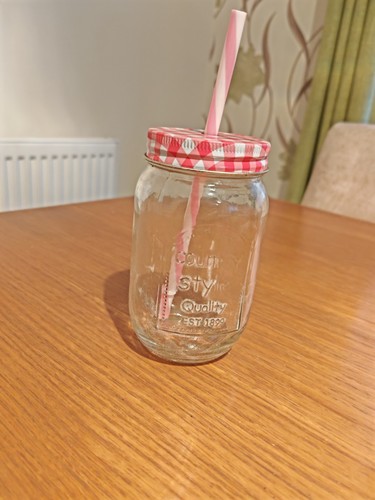 Glass mason drinking jar - mason,