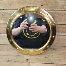 Vintage Brass Porthole Mirror