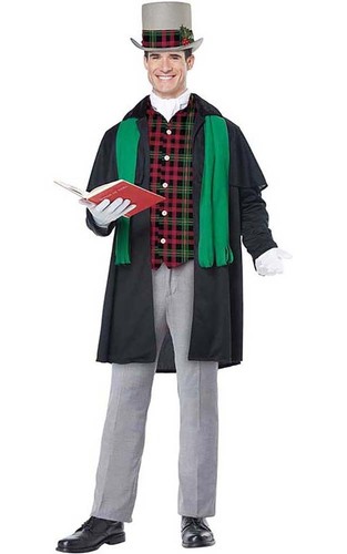 Holiday caroler man - holiday,