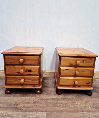 Wooden bedside tables set - bedside, 2