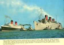 1946 postcard Cunard passenger