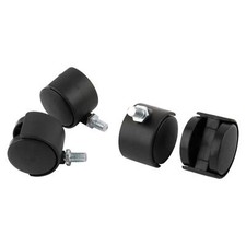 Hotel Plastic Furniture Sofa Closet Chair Swivel Caster Wheel Black 4pcs