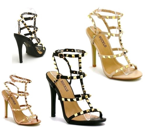 Womens studded ankle strap - studded,