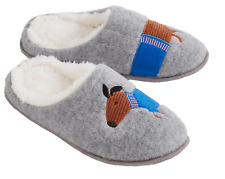 NEW TAGGED DACHSHUND slippers  UK 3 - 4  Sausage  Dog GREY