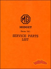 MG TD PARTS MANUAL BOOK
