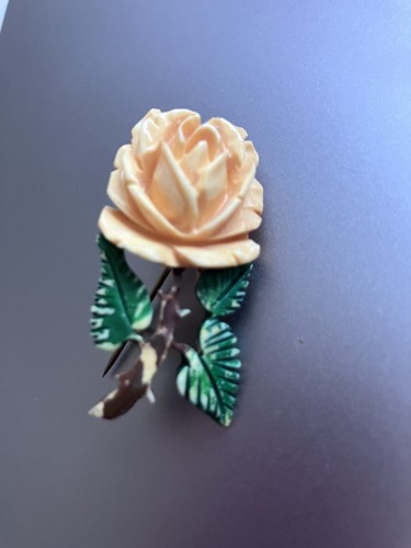 Vintage carved celluloid - carved,