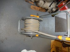 hozelock garden hose reel cart on wheels 30m